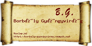 Borbély Gyöngyvirág névjegykártya